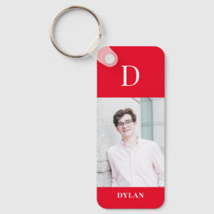 Photo Initial Editable Colour Personalized Keychai Keychain