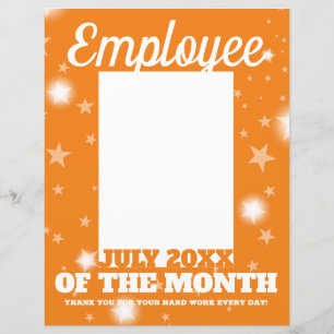 photo insert employee of the month JULY letterhead