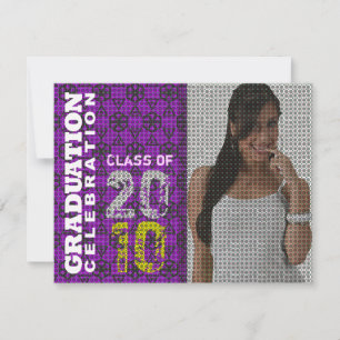 Photo Insert Graduation Party Purple A Invitation