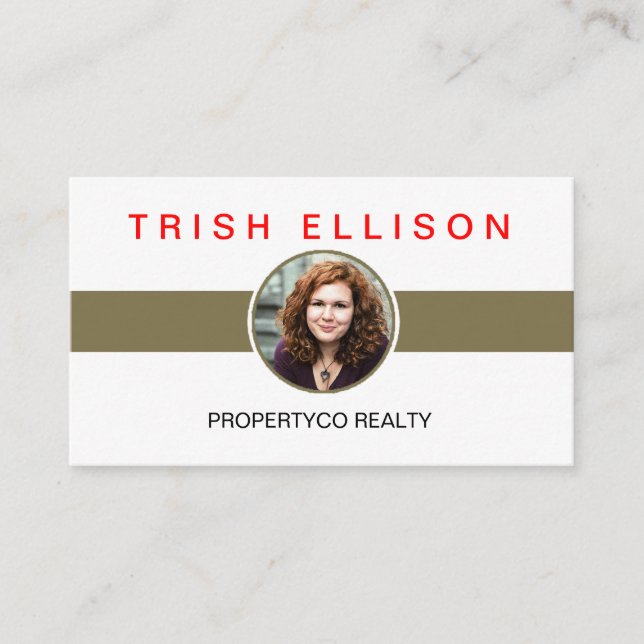 Photo Insert Minimalist Custom Template Card (Front)