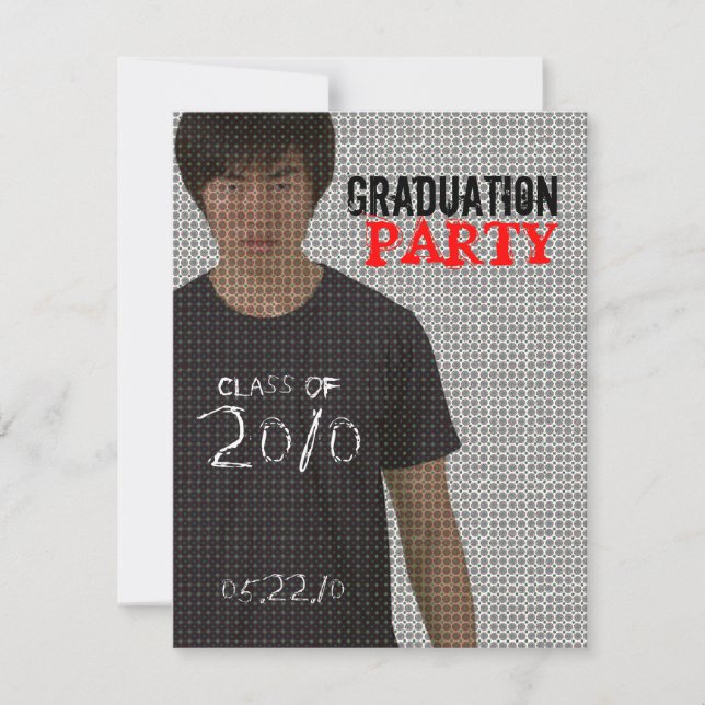 Photo Insertion Graduation Party 4 Invitation (Devant)