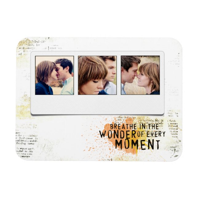 photo instagram framed inspirational quote magnet (Horizontal)