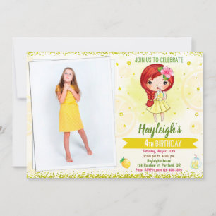 Photo Invitation citron Invitation stand citron