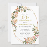 Photo Ivory White Rose 100th Birthday Party