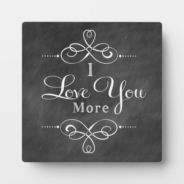 Photo Je T'Aime Plus Style Plaque Chalkboard (Devant)