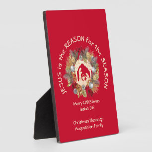 Photo JÉSUS DE Noël Rouge, C'EST LA PLAQUE DE LA RAISON