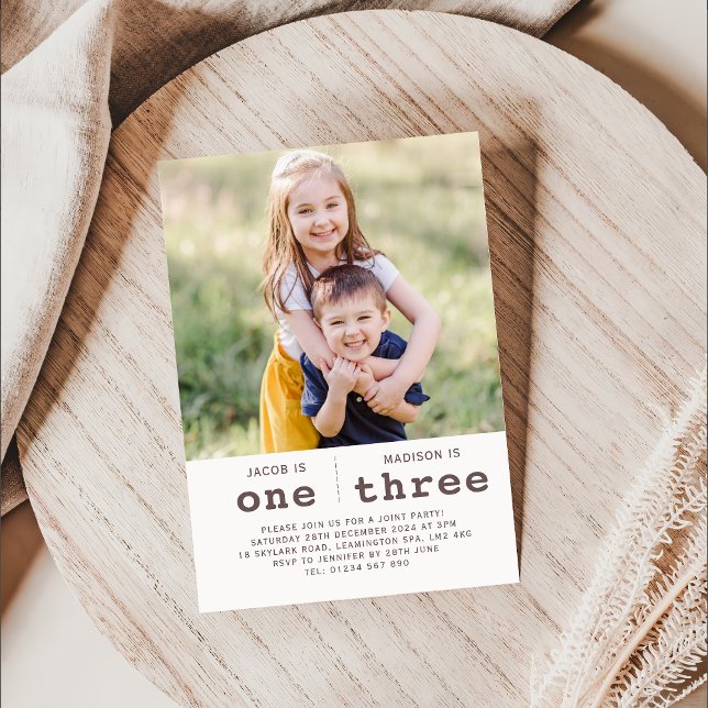 Photo Joint Birthday Invitation (Creator Uploaded)