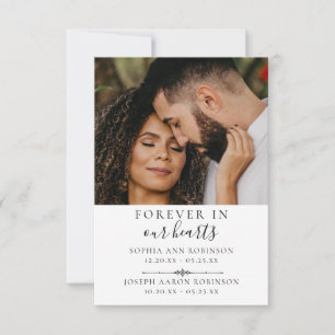 Photo Joint Double Memorial Funeral Prayer Card 
