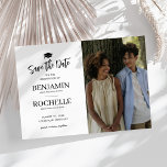 Photo Joint Graduation Save The Date Card<br><div class="desc">Make your graduation announcement unique and special with our Joint Graduation Save the Date cards. These cards tastefully blend simplicity and elegance with a crisp white background, complementing the vibrant photo of the graduates. With a beautifully designed text template, personalization has never been easier. Cherish this milestone and give your...</div>