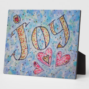 Photo Joy Inspirational Word Peinture Poème Plaque