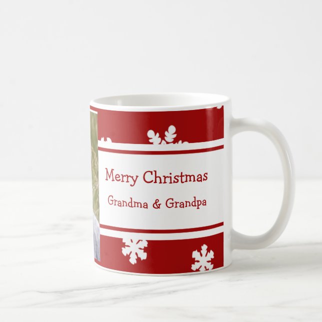 Photo Joyeux Noël Grand-parents Mug (Droite)