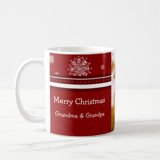 Photo Joyeux Noël Grand-parents Mug (Gauche)