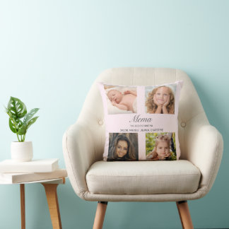 Photo Keepsake for Family Throw Pillow