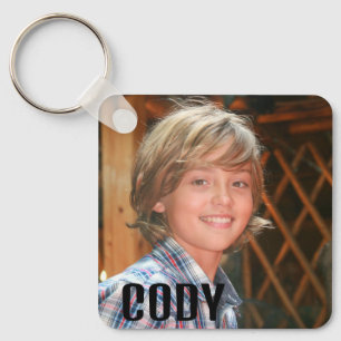 PHOTO KEYCHAIN SIMPLE CAPTION CUSTOM