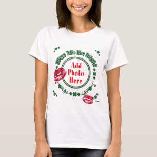PHOTO Kiss Me I'm Irish - Green Circle Kiss Mark T-Shirt
