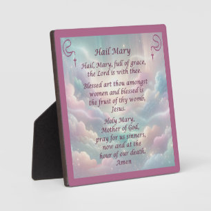 Photo La prière de Hail Mary sur une plaque
