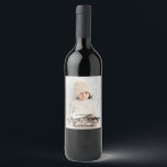 Photo label overlay fancy Merry Christmas<br><div class="desc">TRENDY CHRISTMAS GIFT idea: purchase your favourite wine bottles and personalize them with your custom photo label! Just add your own photo and adjust the text.</div>