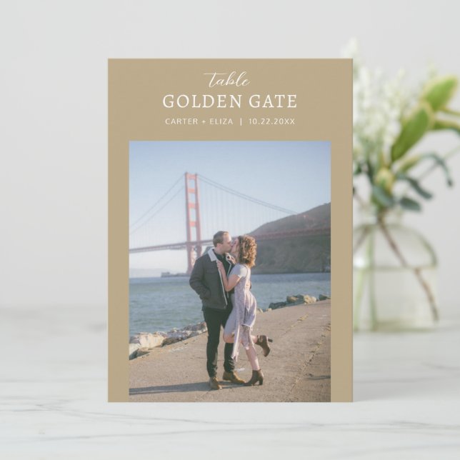 Photo Landmark Location Table Number Card Sign (Standing Front)