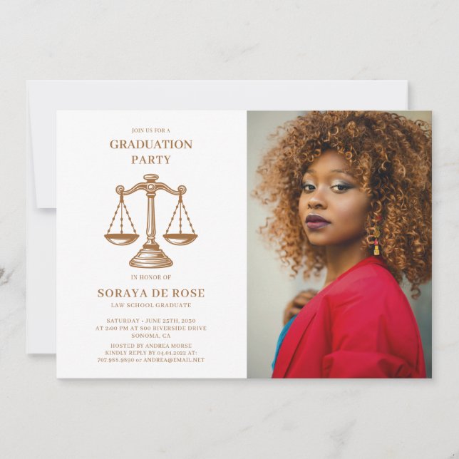Photo Law Graduate Invitation (Front)