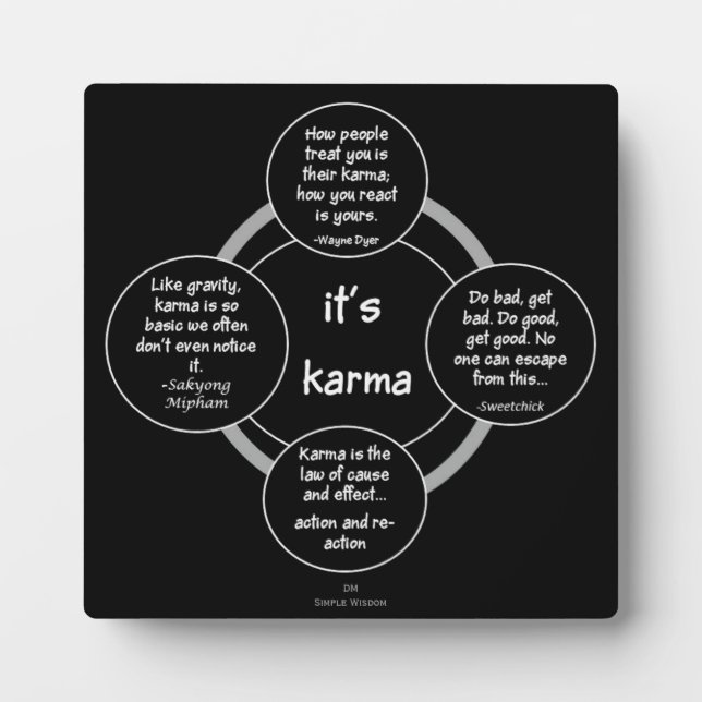 Photo Le karma... Plaque (Devant)