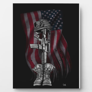 Photo Le Soldat Tombé - Votre Plaque Personnalisée - 8x1
