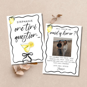 Photo Lemon Martini Maid of Honour Proposal Card