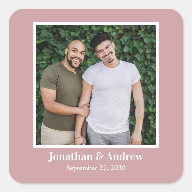 Photo LGBTQ Wedding Sticker (Front)