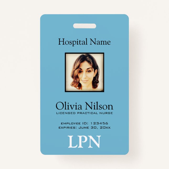 Photo Licensed Practical Nurse Badge (Front)