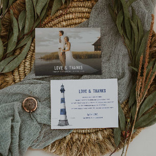 Photo & Lighthouse Thank You Card