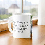 Photo Like Father Like Daughter or Son Coffee Mug<br><div class="desc">Celebrate the special bond between father and child with our heartwarming "Like Father Like Daughter or Son" Coffee Mug. This personalized mug captures the essence of the unique connection shared between a dad and his child, making it the perfect gift for Father's Day, birthdays, or any occasion. Crafted with care,...</div>