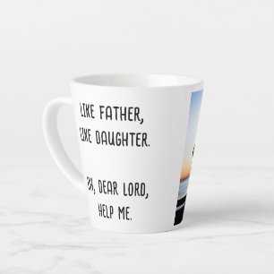 Photo Like Father Like Daughter Son Personalized Latte Mug