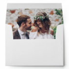 Photo Liner & Return Address Simple Script Wedding