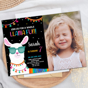 Photo Llama Fun Llama Invitations Anniversaire