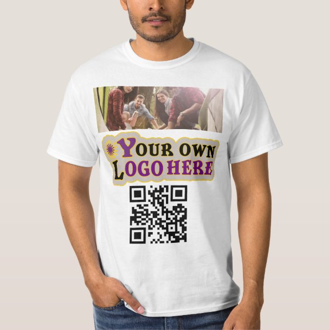 Photo logo and QR code T-Shirt (Front)