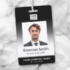 Photo logo black gradient modern employee id
