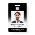 Photo logo black gradient modern employee id