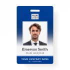 Photo logo blue gradient modern employee id