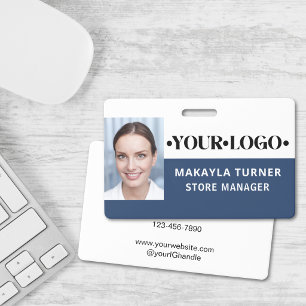 Photo Logo Employee Blue Badge