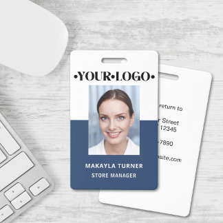 Photo Logo Employee Blue Badge