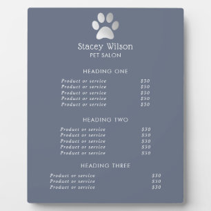 Photo Logo Empreinte de patte Faux Silve Foil Et Plaque 