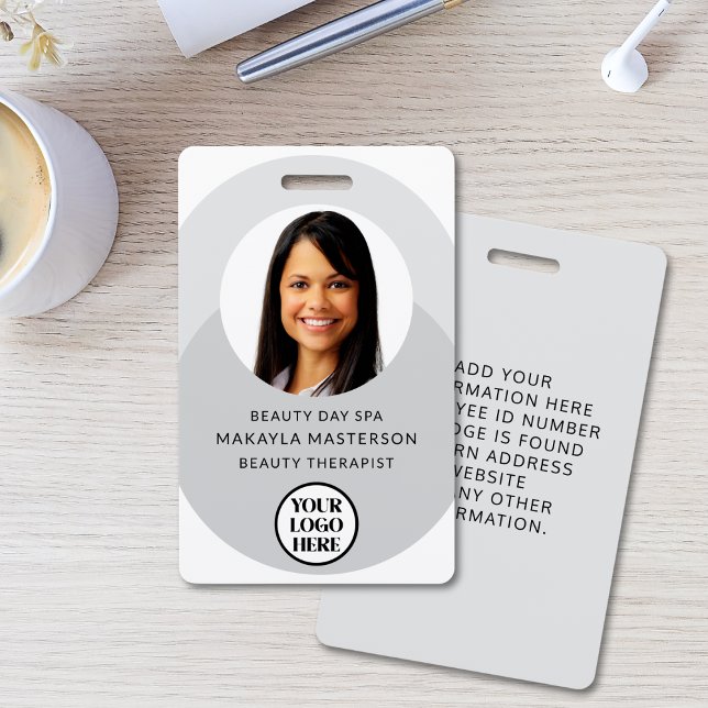 Photo Logo Grey ID Badge (Creator Uploaded)
