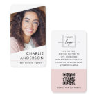 Photo logo QR code modern white professional