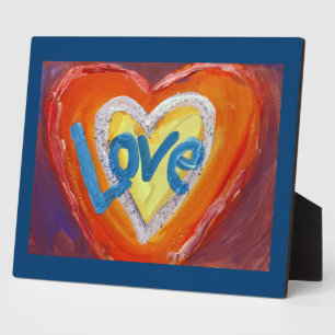 Photo Love Hearts Ripple Peinture Poème Plaque