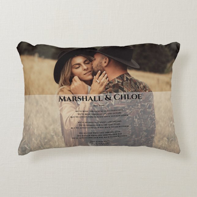  Photo love Song lyrics   Accent Pillow (Front)