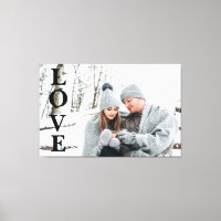 Photo LOVE Typography Keepsake Home Decor Canvas