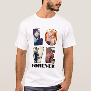 photo love typography shape T-Shirt