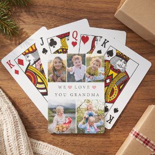 Photo Love You Grandma Playing Cards