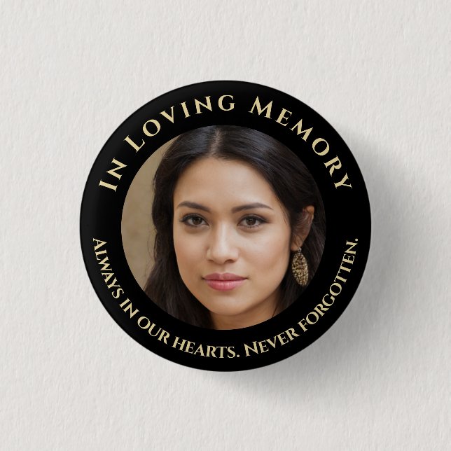 Photo Loving Memory  1 Inch Round Button (Front)