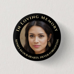 Photo Loving Memory  1 Inch Round Button
