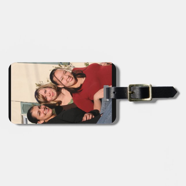 Photo Luggage Tag with Leather Strap (Front Horizontal)